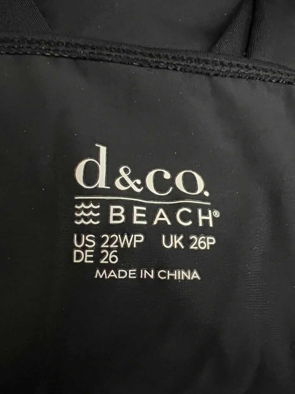 NWOT d&co. BEACH Black Swim Dress - Picture 4 of 4
